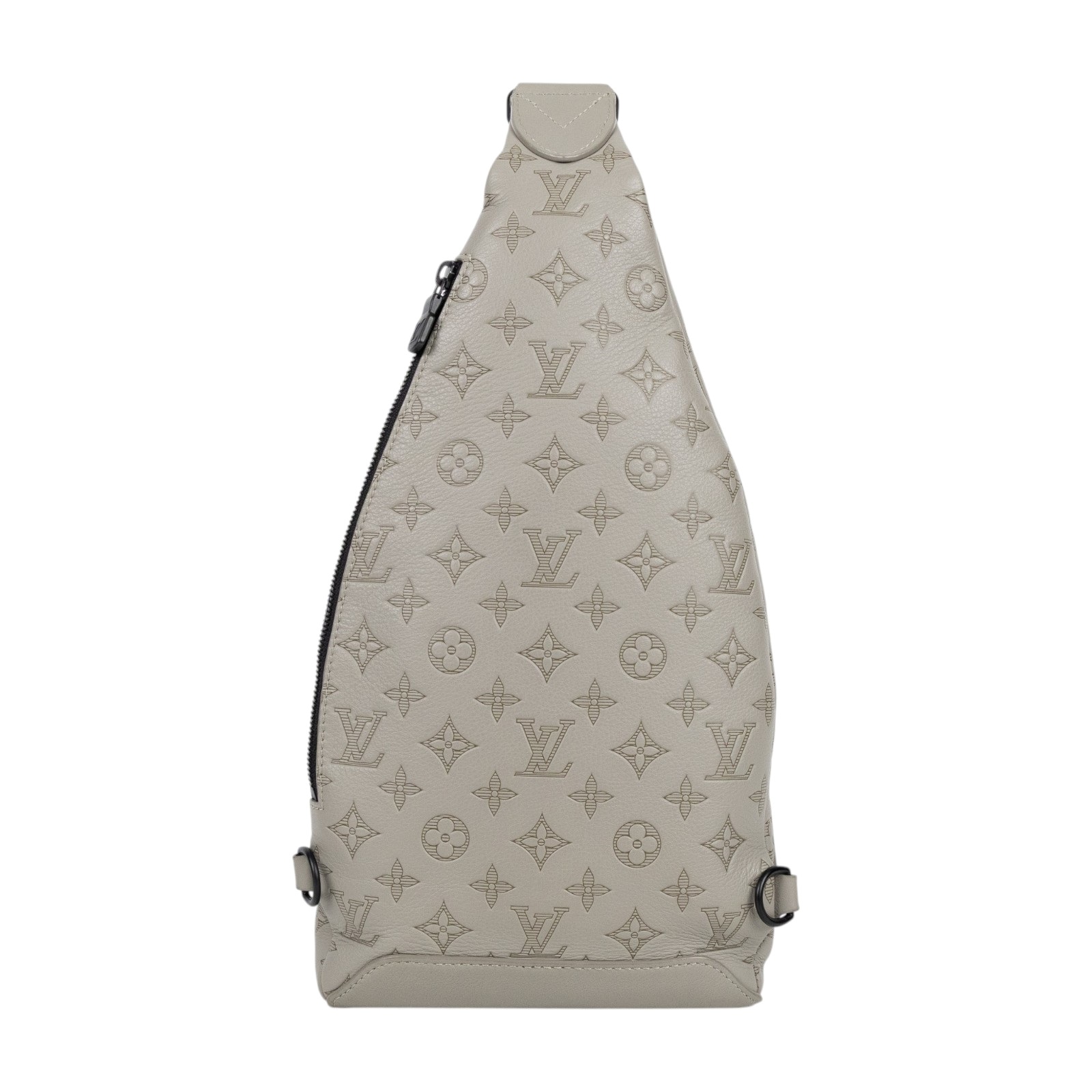 路易威登 LOUIS VUITTON 斜背包 胸口包 M14916 晶片款 米灰色SHADOW壓紋胸包 零錢包/原廠盒子/防塵袋/購買證明