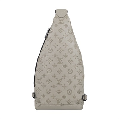 路易威登 LOUIS VUITTON 斜背包 胸口包 M14916 晶片款 米灰色SHADOW壓紋胸包 零錢包/原廠盒子/防塵袋/購買證明