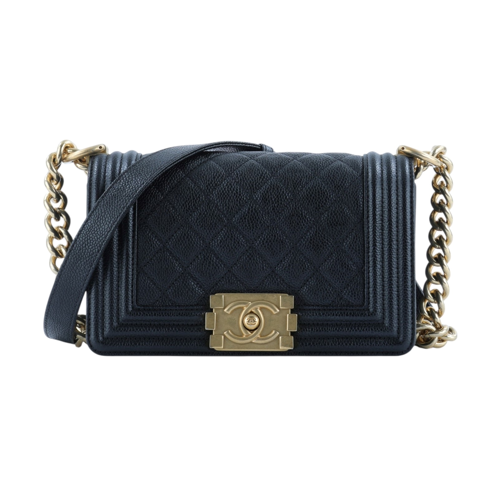 香奈兒 CHANEL Boy 20 小型 口蓋包 A67085 Y61169 23開黑金荔枝BOY20 原廠盒子/保證卡/國外購買證明