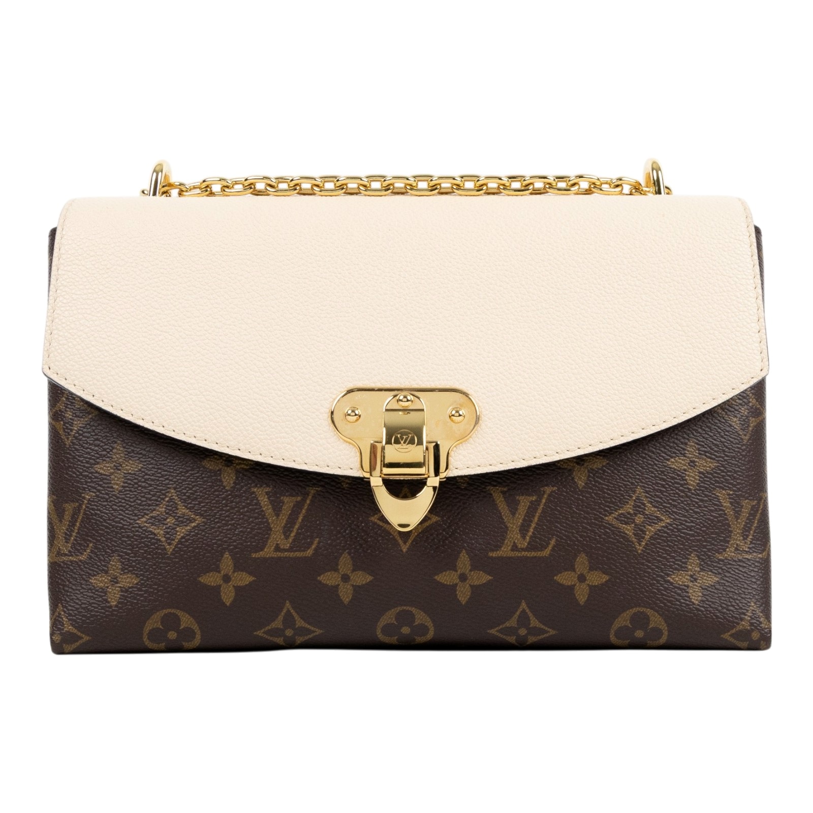 路易威登 LOUIS VUITTON Saint Placide 肩背包 斜背包 M43584 原花奶油白Sanit Placide掀蓋練包 防塵袋