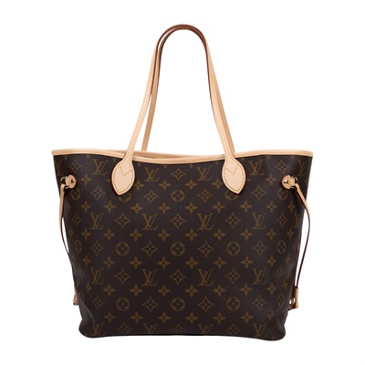 路易威登 LOUIS VUITTON Neverfull MM  經典帆布 肩背 購物袋 紅玫米黃雙色內襯 M46975 晶片款  原廠盒子/防塵袋/內袋/購買證明