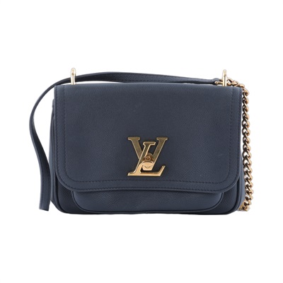 路易威登 LOUIS VUITTON Lockme Chain 肩背包 斜背包 郵差包 M57073 晶片款 黑色LOCKME鍊包 無附屬品