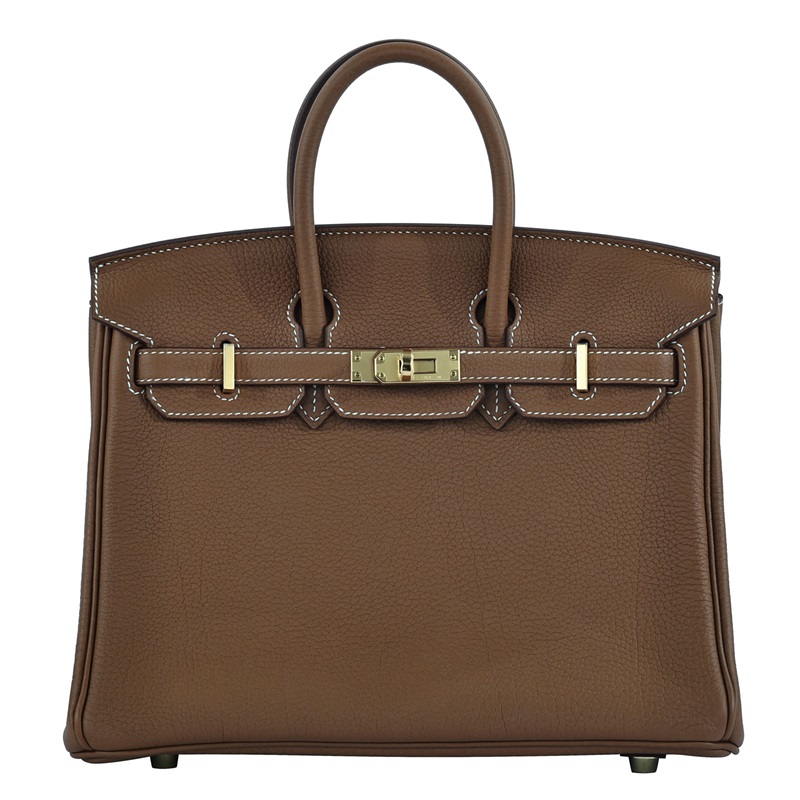 愛馬仕 Hermès Birkin Bag 柏金包 25 BK25 U刻 金棕金BIRKIN25 TOGO 防塵袋/原廠盒子/鎖組/購買證明/雨衣