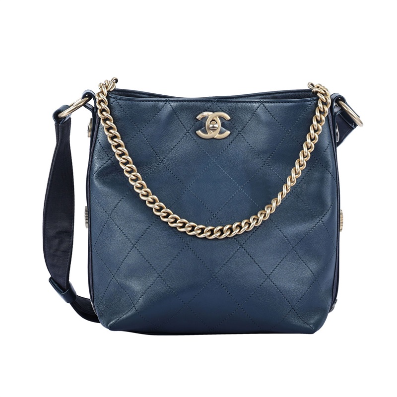 香奈兒 CHANEL Hobo Handbag 小型 肩背 斜挎包 AS1460 26開綠菱格紋嬉皮包小號 防塵袋/保證卡