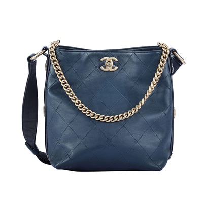 香奈兒 CHANEL Hobo Handbag 小型 肩背 斜挎包 AS1460 26開綠菱格紋嬉皮包小號 防塵袋/保證卡