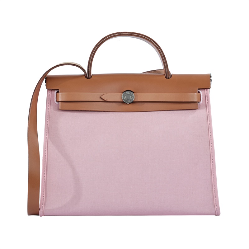 愛馬仕 Hermès Herbag Zip 31 HER31 T刻 粉HERBAG 31CM 防塵袋