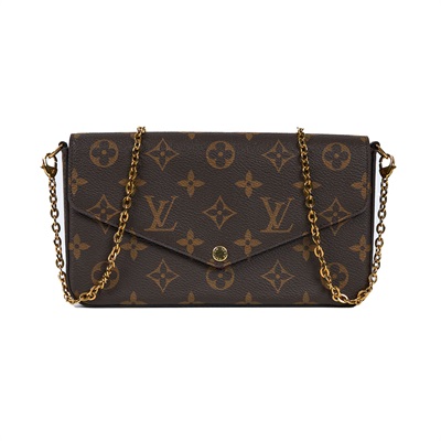 路易威登 LOUIS VUITTON Pochette Félicie 三合一鏈條包 紫紅色 M61276  防塵袋