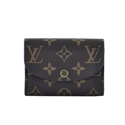 路易威登 LOUIS VUITTON Rosalie 零錢包 經典帆布 紫紅色 M41939 晶片款 原花ROSALIE零錢包 原廠盒子/防塵袋