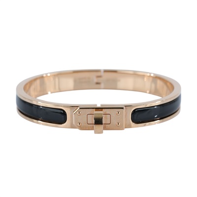 愛馬仕 Hermès Mini Clic Kelly 手環 GM CLICKGM SP 02 24 黑玫金MINI CLIC KELLY 手環 防塵袋/原廠盒子