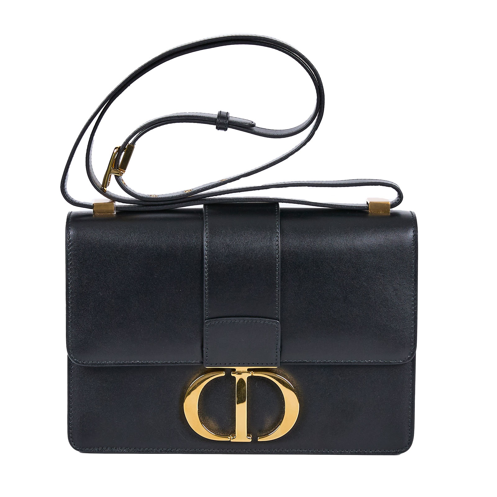 迪奧 CHRISTIAN DIOR 30 Montaigne 包 M9203UMOS 黑蒙田斜背 防塵袋/原廠盒子/保證卡/購買證明
