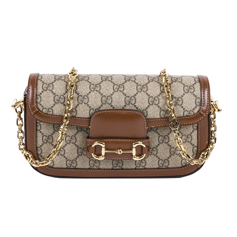 古馳 GUCCI Horsebit 1955 手提包 小型 735178 棕Horsebit 1955 mini 原廠盒子/防塵袋/手提帶/鍊帶