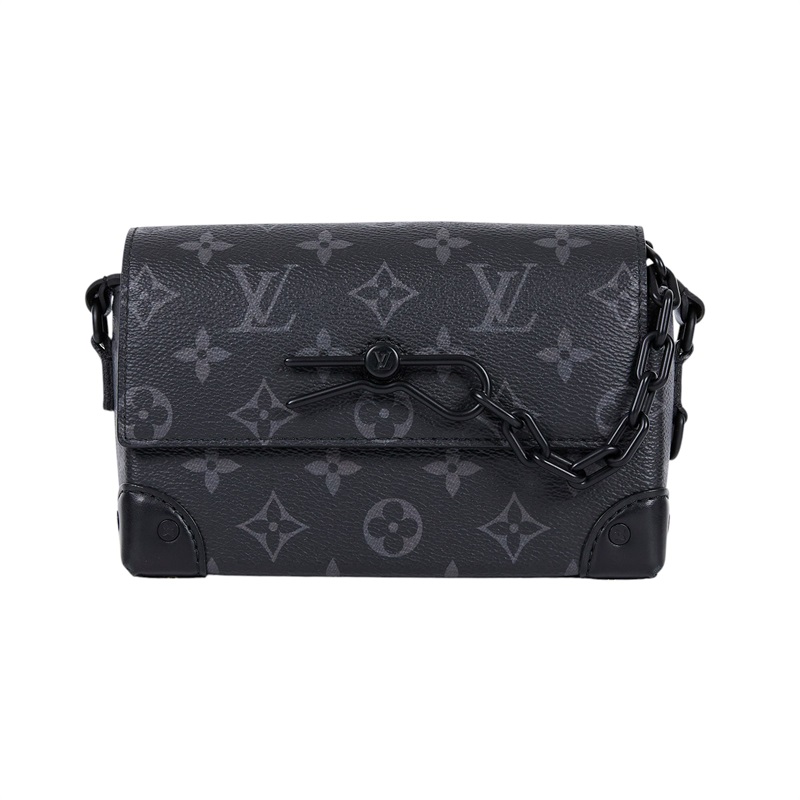 路易威登 LOUIS VUITTON Steamer 隨身錢包 肩背 M81783 晶片款 ☆黑原花Steamer Eclipse斜背包 無附屬品