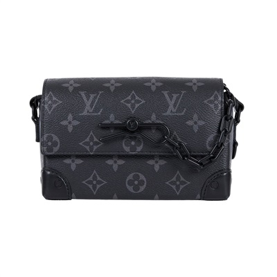 路易威登 LOUIS VUITTON Steamer 隨身錢包 肩背 M81783 晶片款 ☆黑原花Steamer Eclipse斜背包 無附屬品