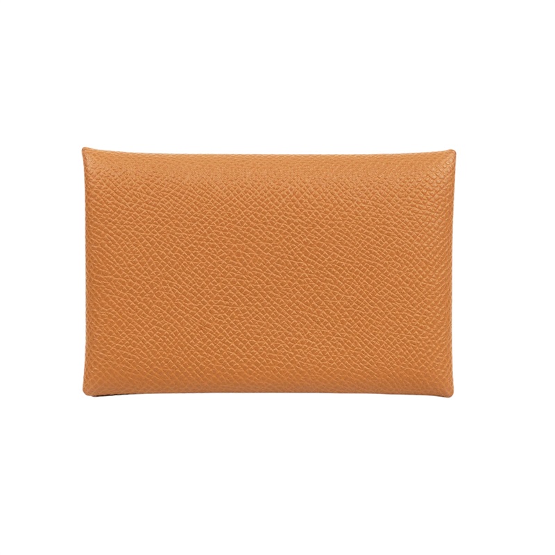愛馬仕 Hermès Calvi 卡包 CAL W刻 金棕CALVI 原廠盒子