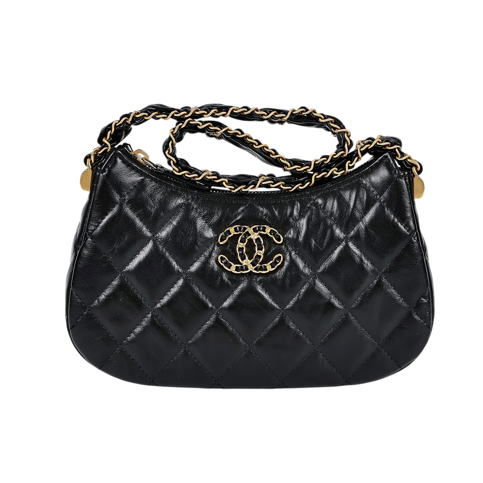 香奈兒 CHANEL 19 Hobo 肩背包 AP3647 晶片款 23K 黑HOBO腋下包 防塵袋/原廠盒子