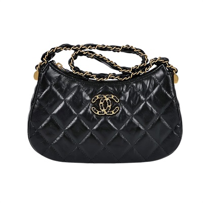 香奈兒 CHANEL 19 Hobo 肩背包 AP3647 晶片款 23K 黑HOBO腋下包 防塵袋/原廠盒子