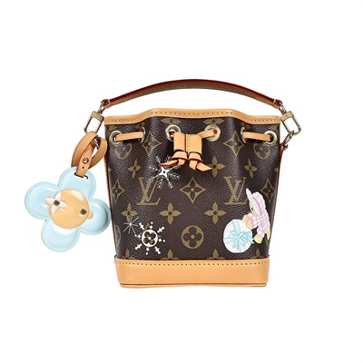 路易威登 LOUIS VUITTON Nano Noé 水桶包 聖誕限定版 M12221 晶片款 棕原花聖誕限定Snow Show系列Nano Noé 防塵袋