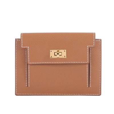 愛馬仕 Hermès Kelly Pocket Compact Wallet 零錢包 錢包 KLCW B刻 KELLY POCKET 原廠盒子