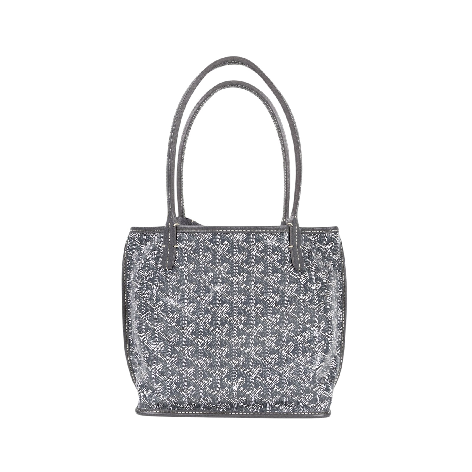 高雅德 GOYARD Anjou Mini Bag 托特包 ANJOUSMINCG 灰 Anjou MINI TOTE 防塵袋/購買證明影本/內袋