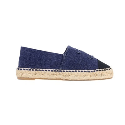 香奈兒 CHANEL Espadrilles 漁夫鞋 G29762_37 丹寧草編鞋 防塵袋/原廠盒子