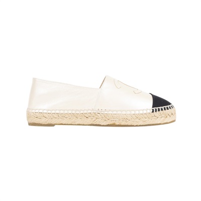 香奈兒 CHANEL Espadrilles 漁夫鞋 G29762_37 珠光草編鞋 防塵袋/原廠盒子