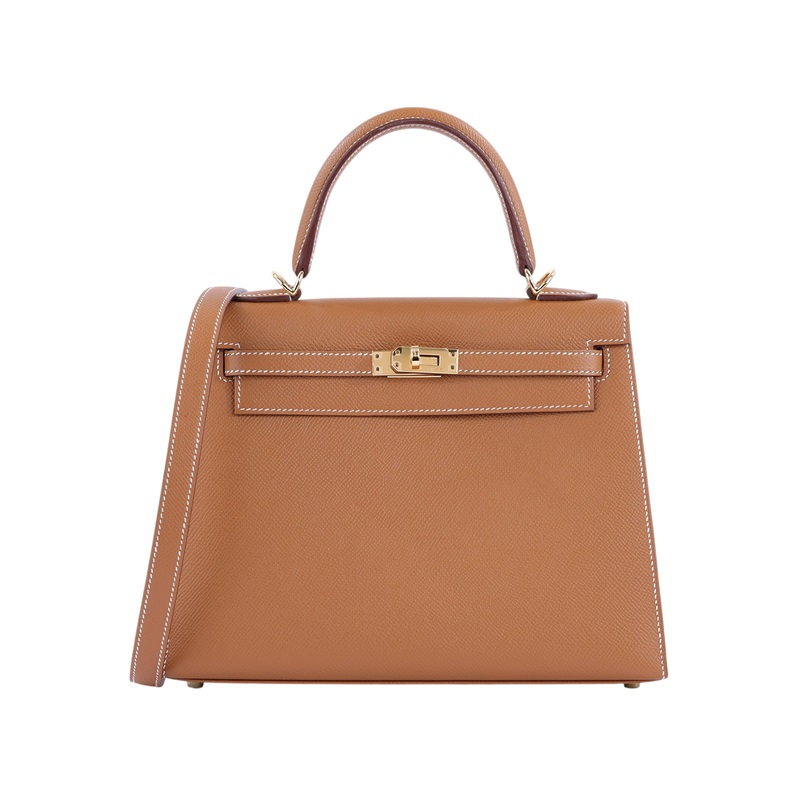愛馬仕 Hermes Kelly Bag 凱莉包 25 KL25 Z刻 金棕KELLY25 EPSOM 防塵袋/原廠盒子/鎖組/購買證明