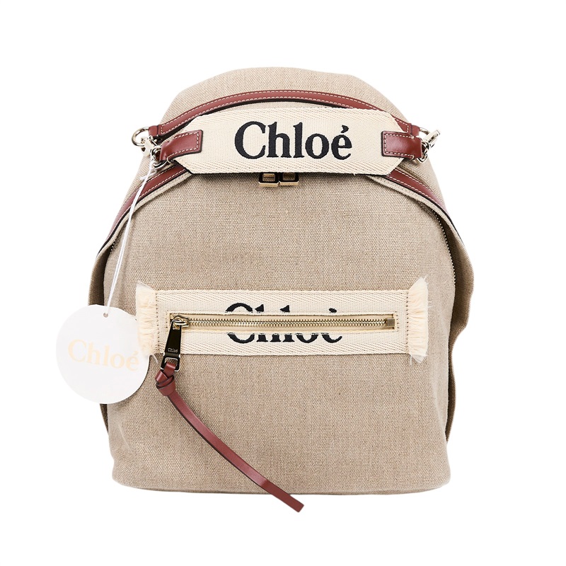 蔻依 CHLOE Woody 後背包 CHC23AS379L0627S 棕WOODY後背包 防塵袋