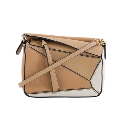 羅意威 LOEWE Puzzle mini 手提 肩背包 A510U95X34 咖/奶茶拚色 PUZZLE MINI 防塵袋