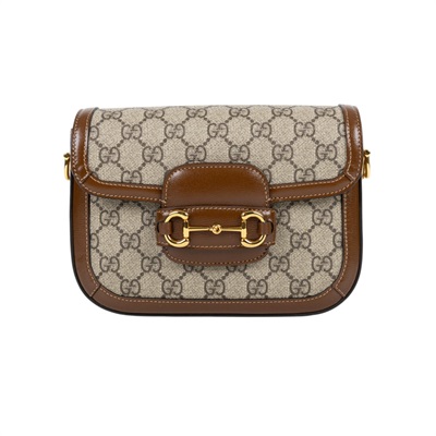 古馳 GUCCI Horsebit 1955 迷你 馬鞍包 658574 520981 棕雙G1955 Horsebit 肩背包 防塵袋