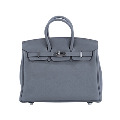 愛馬仕 Hermès Birkin Bag 柏金包 25 積雨雲灰 H041344CK0L H041344CK U刻  防塵袋/原廠盒子/雨衣/鎖組/購買證明