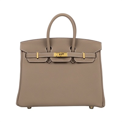 愛馬仕 Hermès Birkin Bag 柏金包 25 H041344 D刻 大象灰BIRKIN25 防塵袋/原廠盒子/鎖組/雨衣