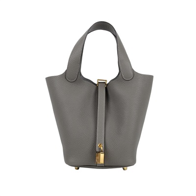 愛馬仕 Hermès Picotin Lock 18 菜籃子包 H056289 U刻 積雨雲灰PICOTIN18 防塵袋/原廠盒子