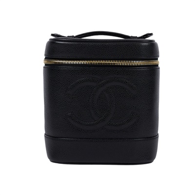 香奈兒 CHANEL Vanity Case 手提 化妝箱 A01998 黑VINTAGE化妝箱 防塵袋/原廠盒子/保證卡