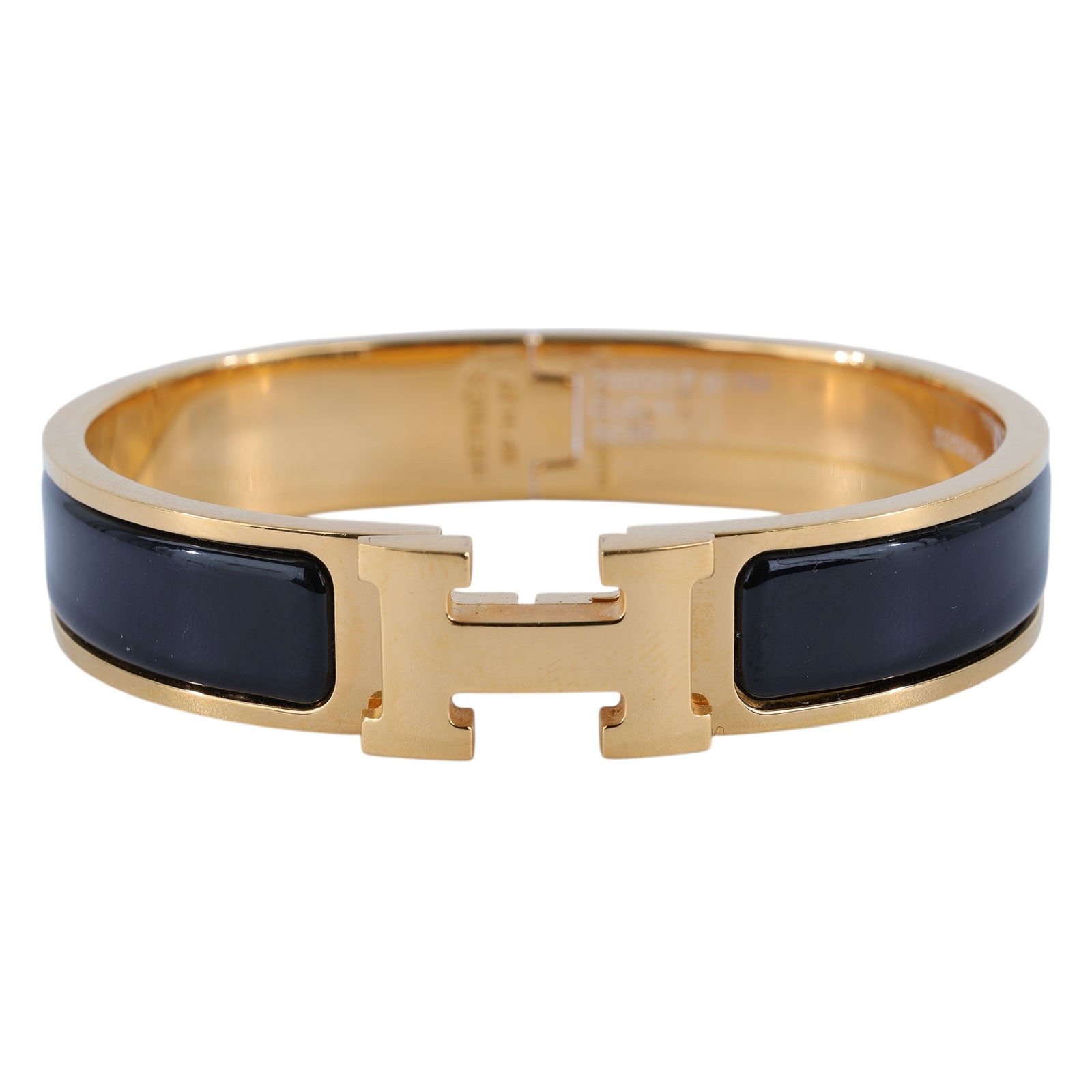 愛馬仕 Hermès Clic H PM 手環 黑色 H700001Fv01PM SP 11 27 黑金CLIC H手環 PM 原廠盒子