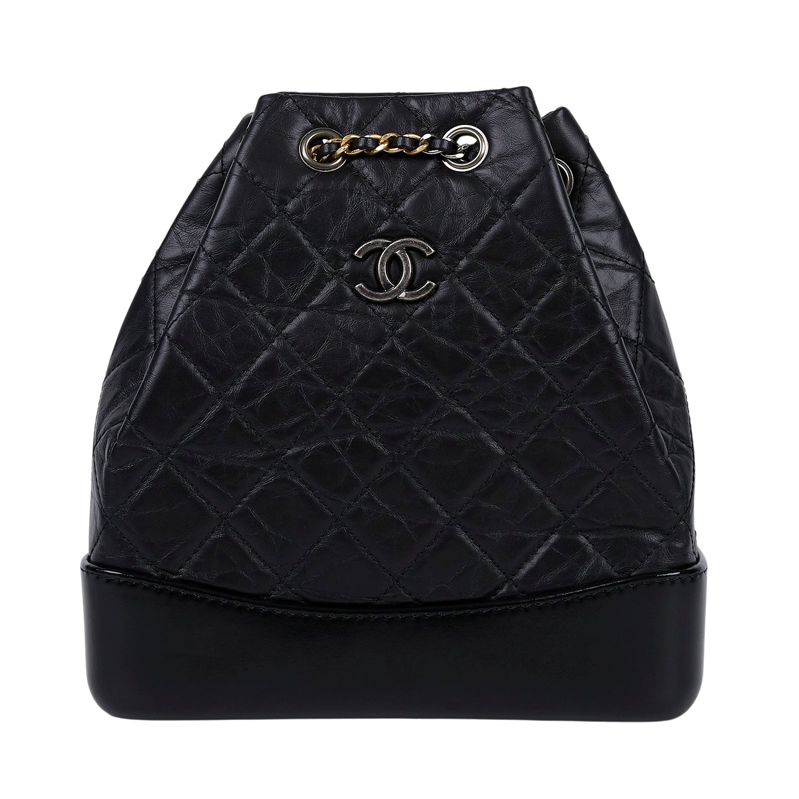 香奈兒 CHANEL 流浪包 小型 後背包 A94485 黑銀流浪後背 小 防塵袋/原廠盒子/保證卡