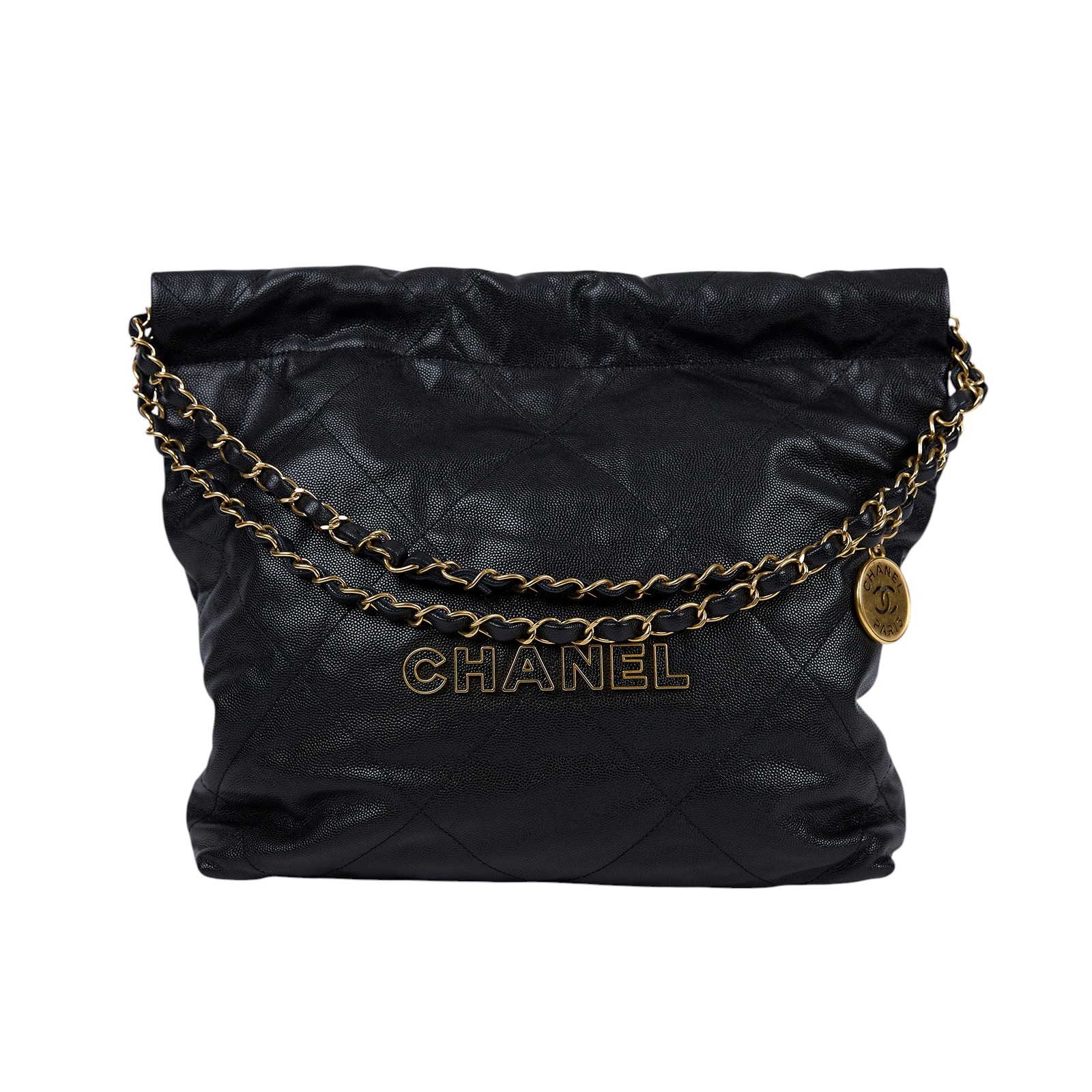 香奈兒 CHANEL 22 小型 束口包 AS3260 晶片款 黑荔枝22 小號 防塵袋