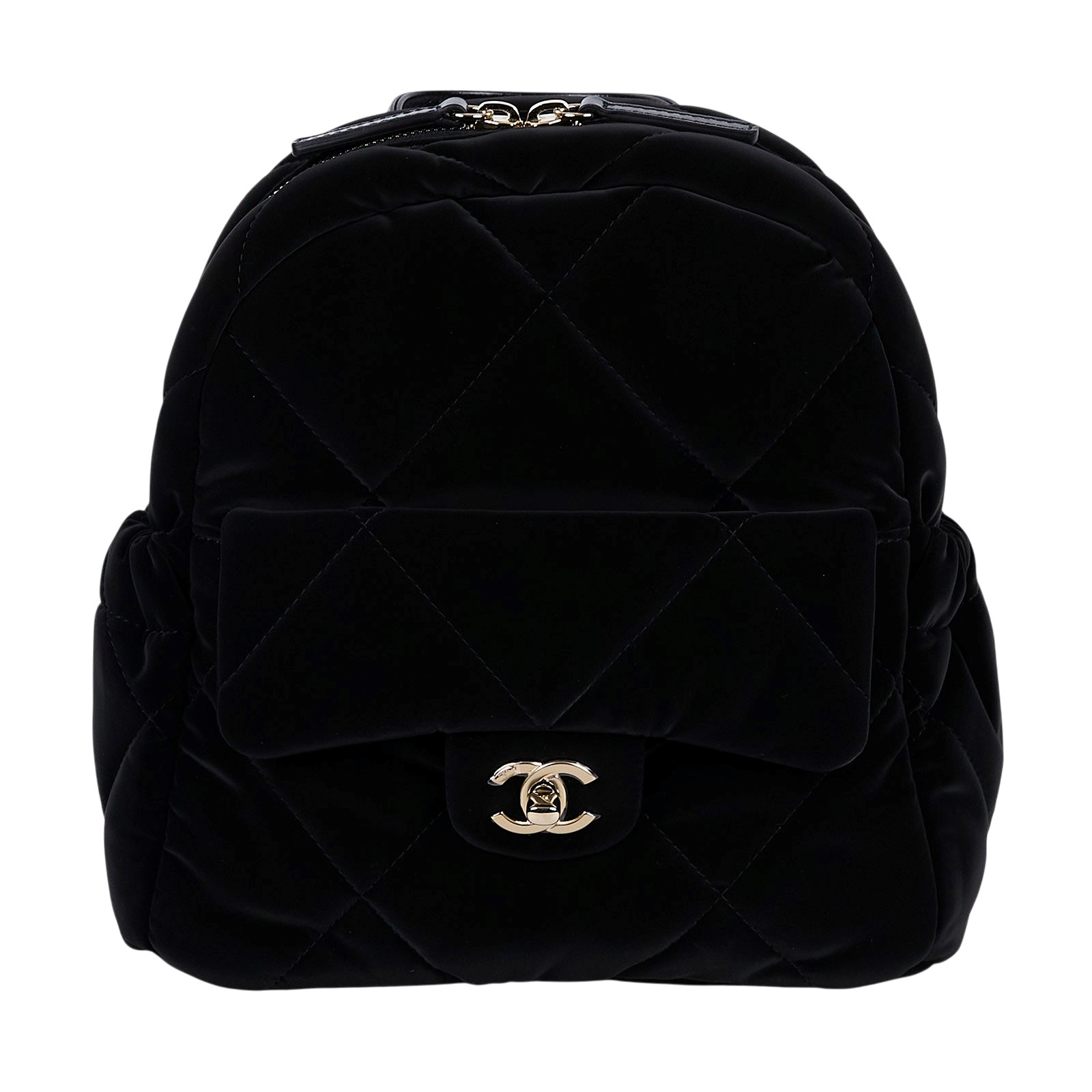香奈兒 CHANEL 25N Coconneige 滑雪系列 後背包 雙肩包 絲絨 黑色 AS5679 晶片款 滑雪系列後背包 防塵袋/原廠盒子