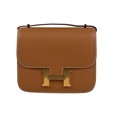 愛馬仕 Hermes Constance Bag 康康包 MIni 18 金色五金 金棕色 H056347CC37 Z刻  防塵袋/原廠盒子/購買證明