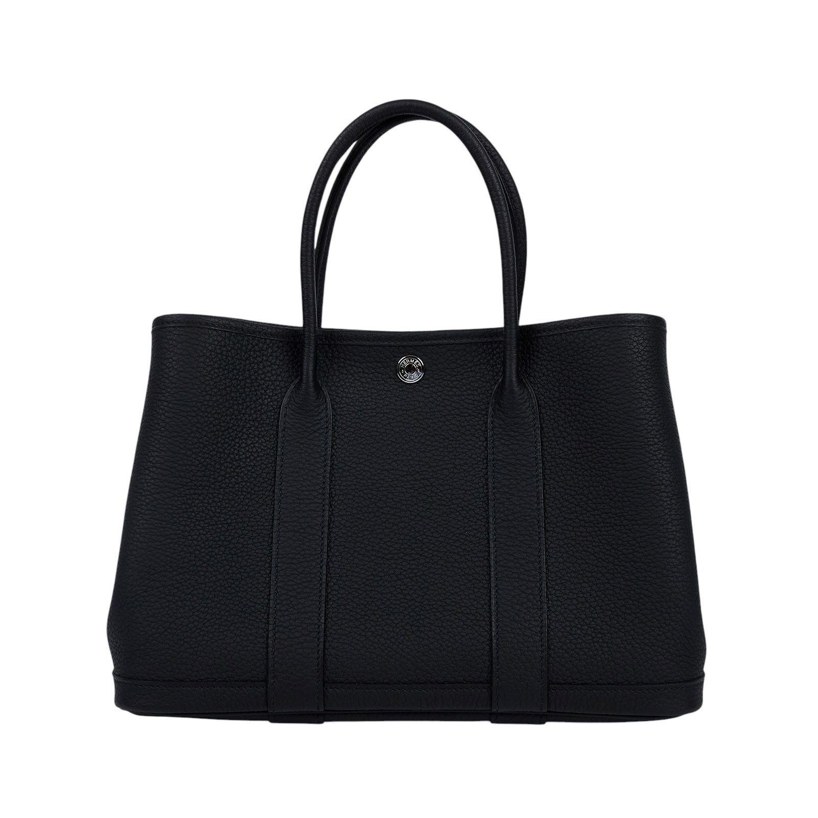 愛馬仕 Hermes Garden Party 花園派對包 30 黑色 銀色五金 H051568CK89 C刻  防塵袋/原廠盒子/明細