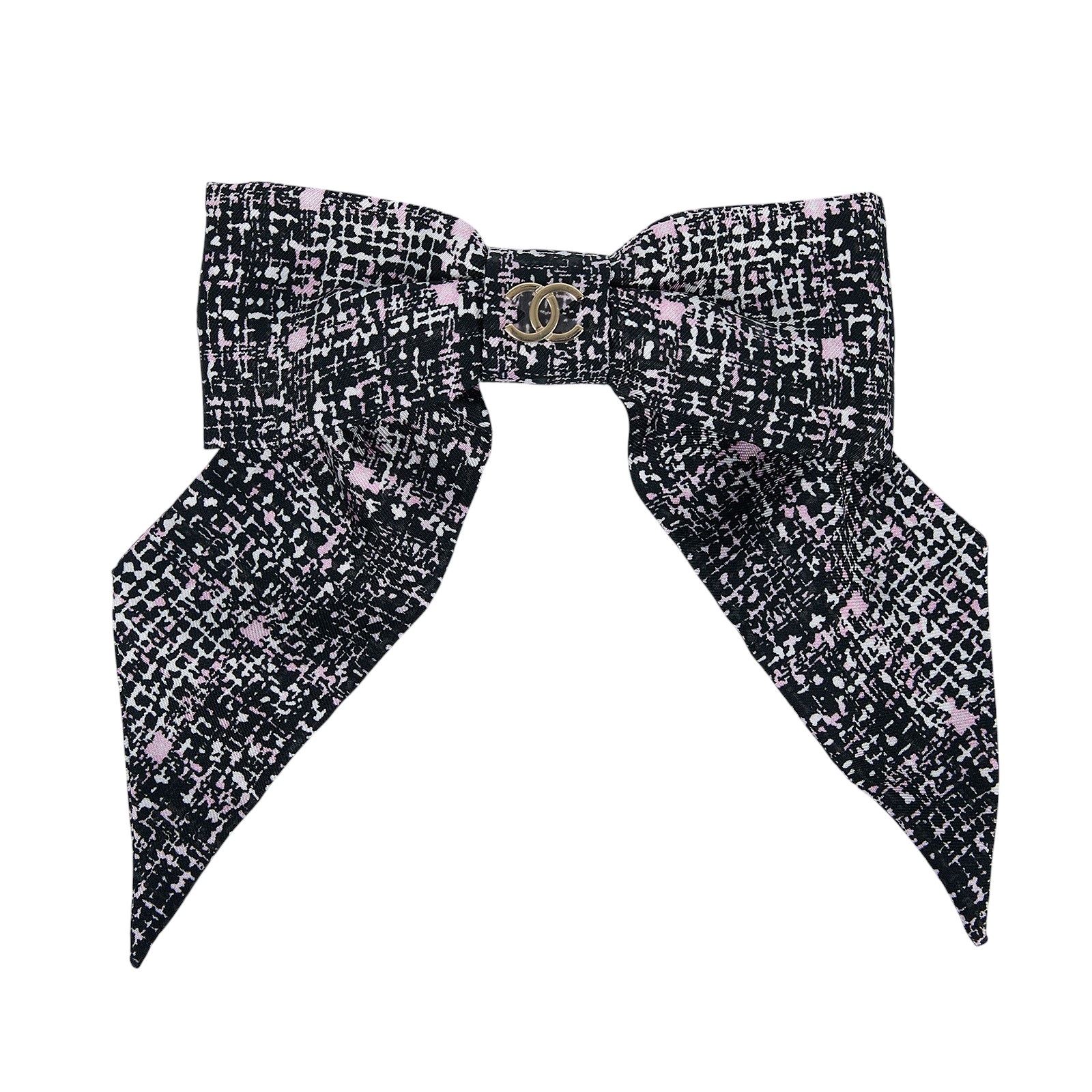 香奈兒 CHANEL CC 蝴蝶結 髮夾 AAB346 AAB346 黑蝴蝶結髮夾 原廠盒子