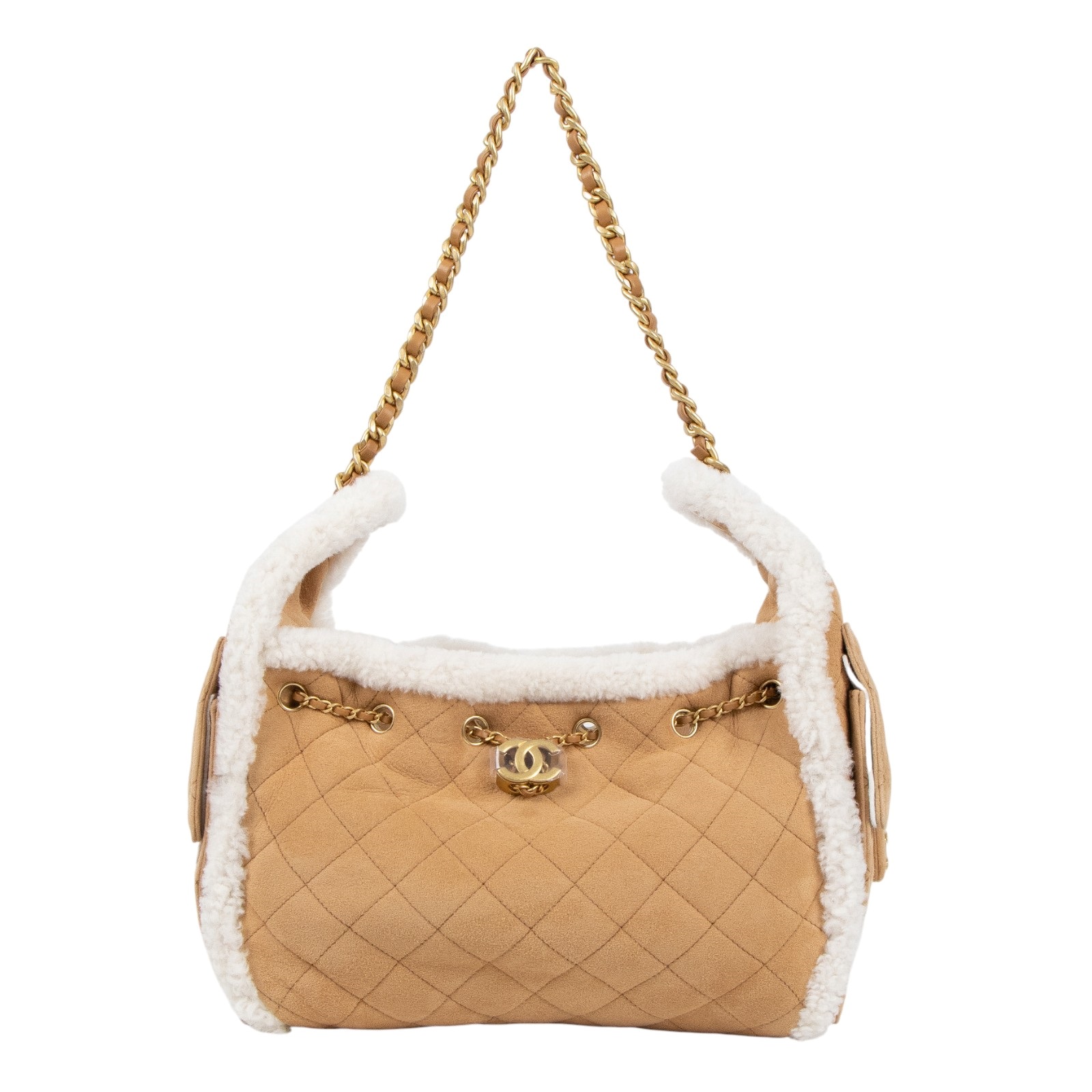 香奈兒 CHANEL 25 小型包 AS5293 B22309 晶片款 卡其麂皮25包 小號 防塵袋/購買證明影本