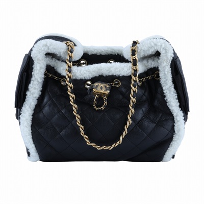 香奈兒 CHANEL 25 小型包 AS5293 B22310 晶片款 黑毛邊25包  小號 防塵袋/購買證明影本