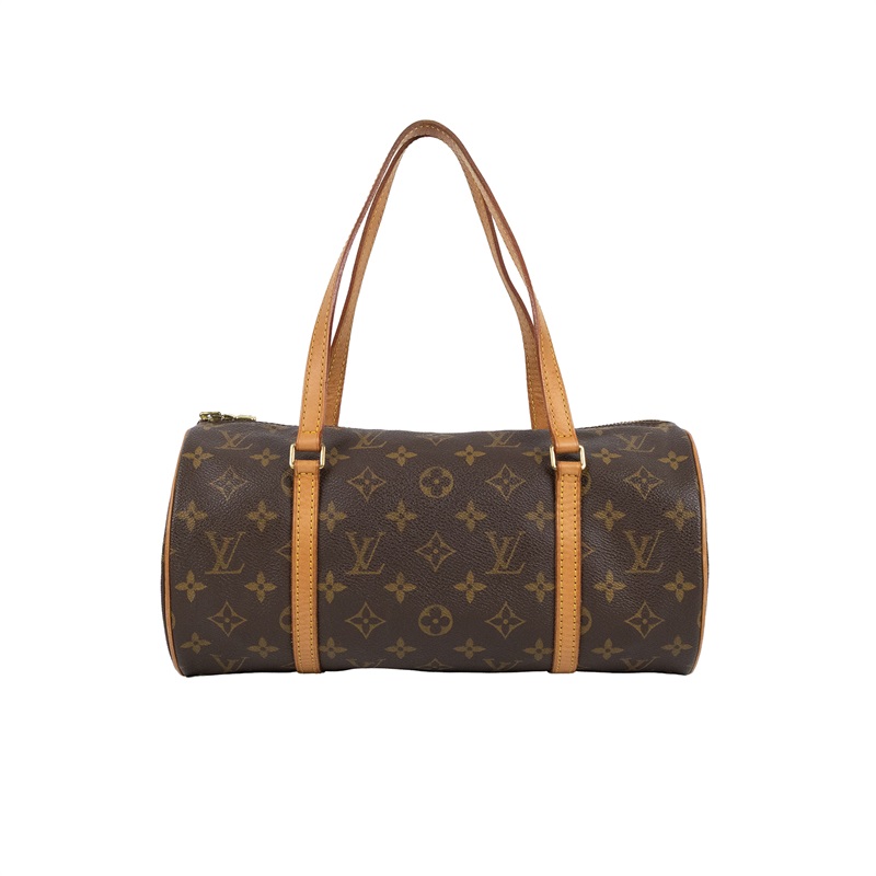 路易威登 LOUIS VUITTON Papillon 30原花 圓筒手提包 M51385 棕原花圓筒子母包 內袋