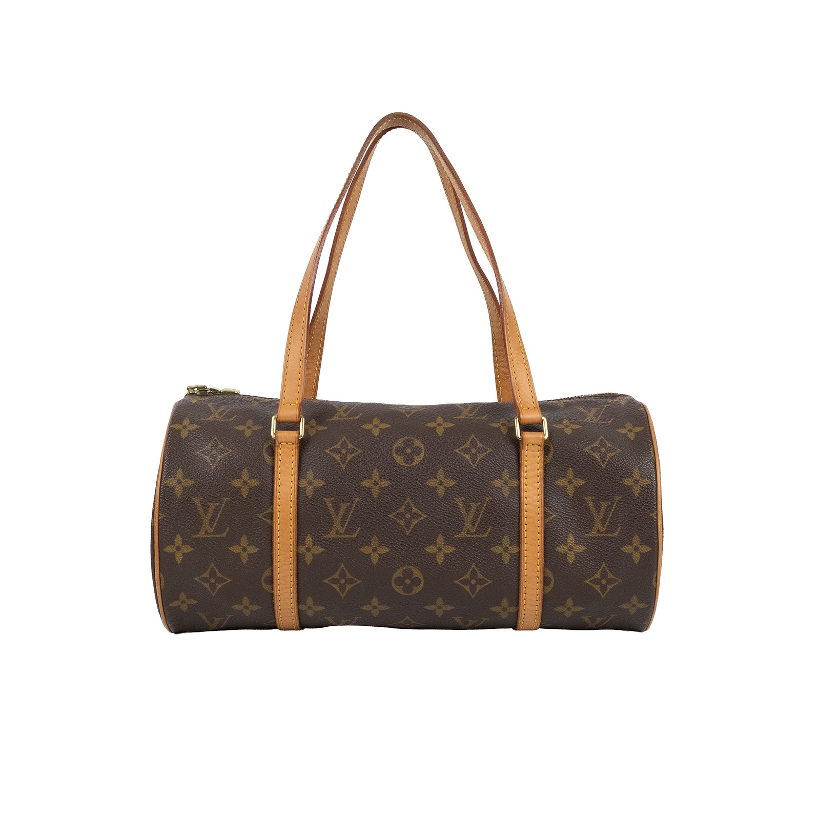 路易威登 LOUIS VUITTON Papillon 30原花 圓筒手提包 M51385 棕原花圓筒子母包 內袋