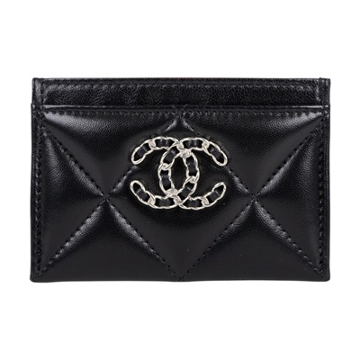 香奈兒 CHANEL 19 菱格紋 錢包 卡夾 AP1167 晶片款 黑19卡夾 防塵袋/原廠盒子