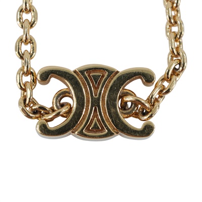 思琳 CELINE Triomphe 金色飾面 黃銅 迷你手鐲 460MT6BRA 凱旋門五花手鍊 原廠盒子/防塵袋