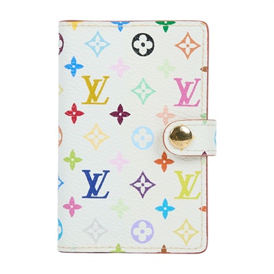 路易威登 LOUIS VUITTON Monogram Multicolor 記事本 封套 M92653 白彩卡片套 無附屬品