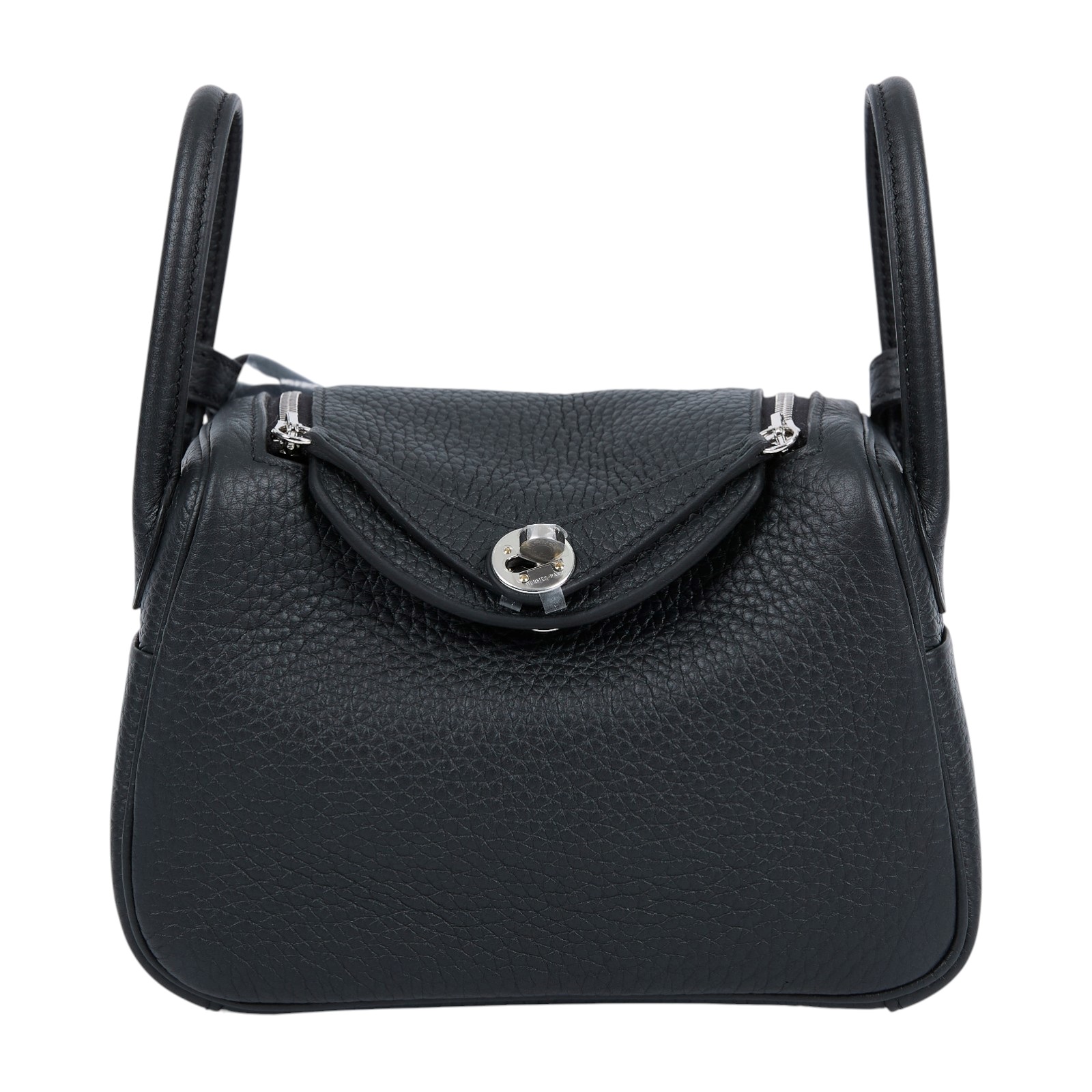 愛馬仕 Hermes Lindy II 琳迪包 迷你 銀色五金 黑色 H085956CK89 /  原廠盒子/購買證明/防塵袋