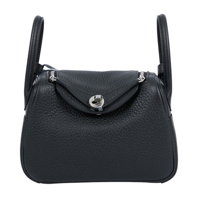 愛馬仕 Hermes Lindy II 琳迪包 迷你 銀色五金 黑色 H085956CK89 /  原廠盒子/購買證明/防塵袋