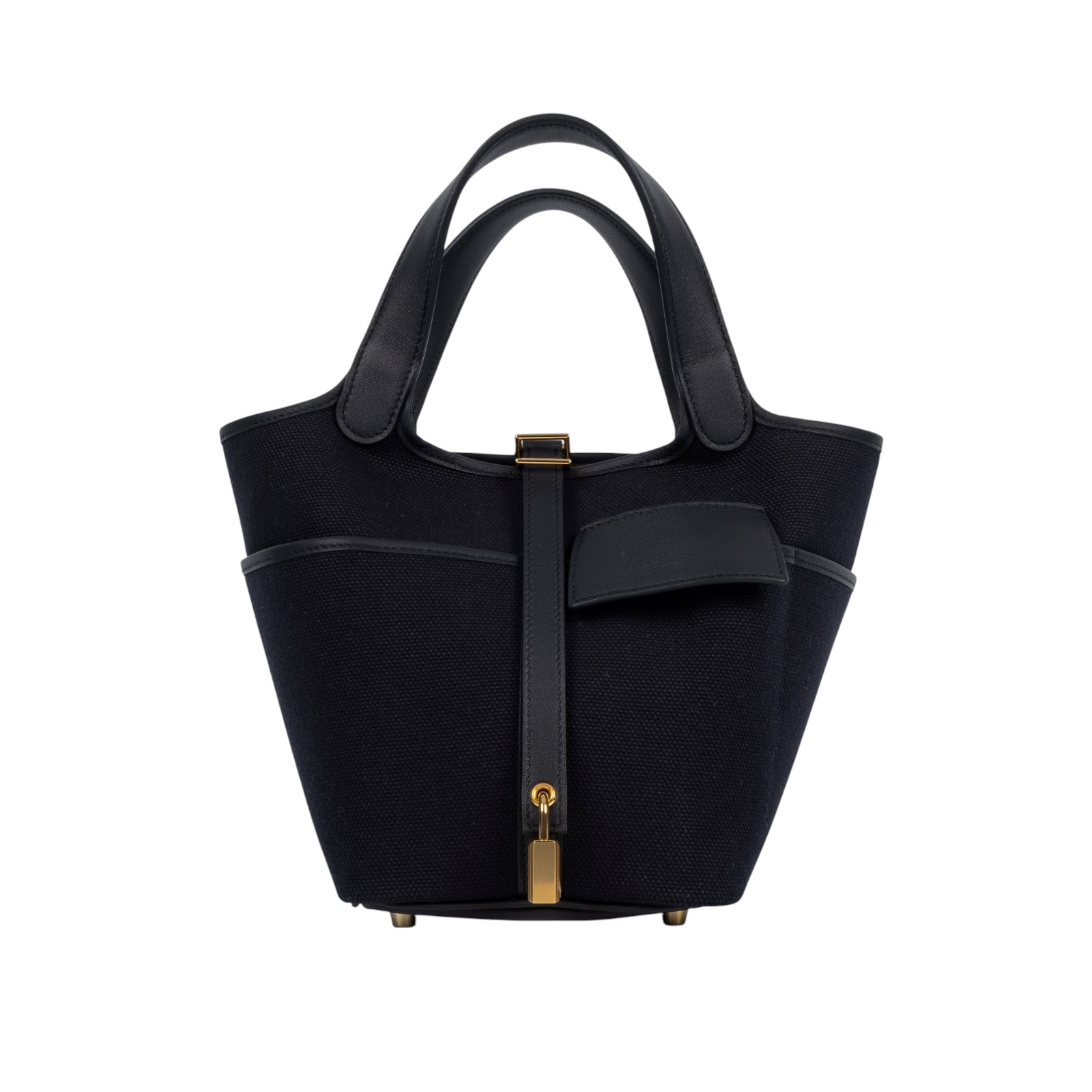 愛馬仕 Hermes Picotin Lock 18 菜籃子包 金色五金 黑色 H083189CCAA /   原廠盒子/購買證明/防塵袋/鎖組